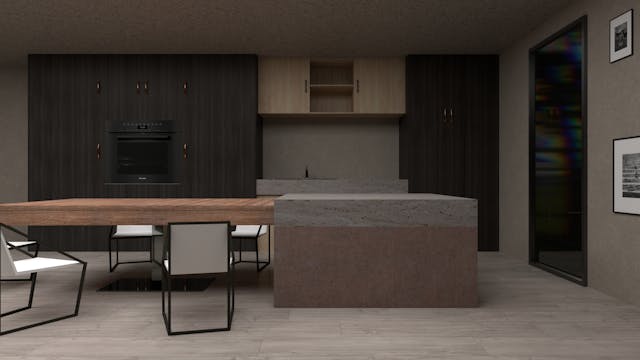 Thick concrete countertop